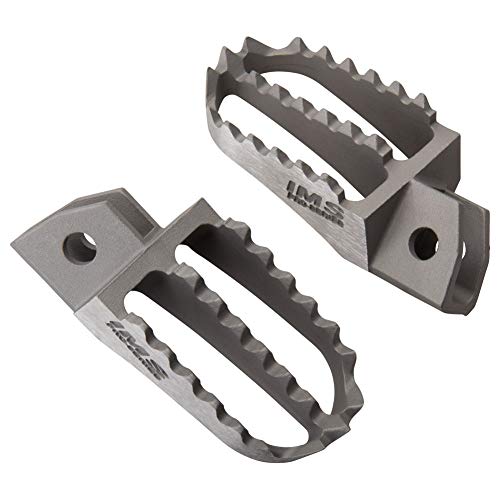 Repose-pieds noirs IMS 297311-4 Pro, l'excellence de la finition en acier pour votre moto