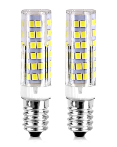 E14 LED Light Bulb Cool White 6000K Cooker Hood Bulbs 5W (50W Halogen Equivalent) Non Dimmable SES Small Edison Screw 550LM AC220-240V for Fridge Home Lighting Cooker Hood Extractor Fan 2 Packs