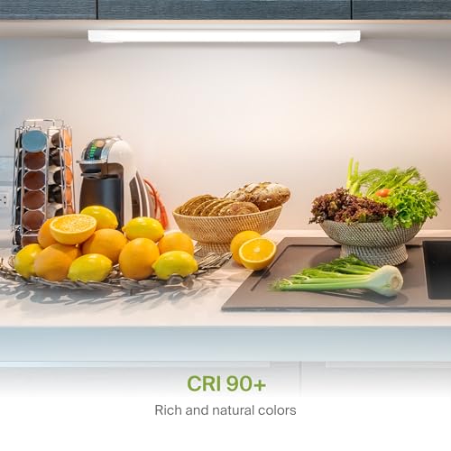 Image of ASD LED Under Cabinet Lighting Hardwired, 32 Inch 16W 2700K-5000K Selectable, 1436LM, CRI90+, Direct Wire Linkable Under Counter Lights for Kitchen, Dimmable Under Cabinet Lights, White, UL, 12 Pack