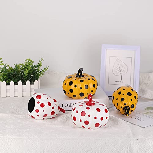 Shengtian Modern Minimalist Polka Dot Pumpkin Creative Decoration Fruit Ornaments Home Decoration Personality Cute Ornaments Garden Landscape Sculpture (F-2(5.12 * 4.33In)) #TOP6