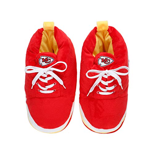 Image of FOCO Mens NFL Team Logo Plush Oversized Sneaker Slippers
