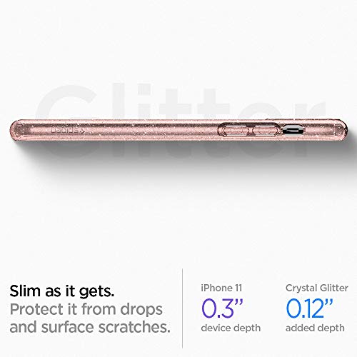 Image of Spigen Liquid Crystal Glitter Designed for iPhone 11 Case (2019) - Rose Quartz