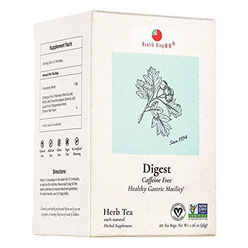 Health King Digest Herb Tea, Teabags, 20 Count Box