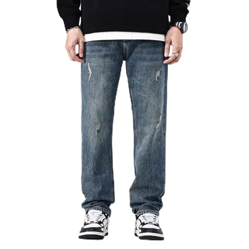 Jeans Pants Trousers Denim Retro Classic Men's Spring and Autumn Versatile Casual Wide Leg