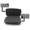 CASEMATIX Travel Case Compatible with Audio-technica AT-SB727 Portable Turntable Sound Burger Vinyl Record Player - Includes Carry Case Only with Handle and Shoulder Strap, Black