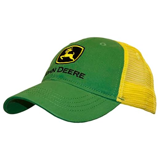 John Deere boys Trademark Trucker Baseball Cap, Green, 2-4T US