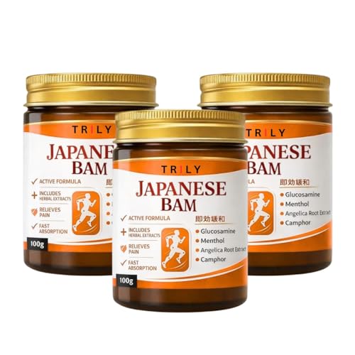 Image of Japanese Instant Pain Relief Soomthing Massage Gel | Fast-Acting Muscle & Joint Comfort | With Mugwort Oil, Camphor & Lactic Acid | Relief for Back, Neck, Shoulders & Knees (100 gm (pack of 3) gel)