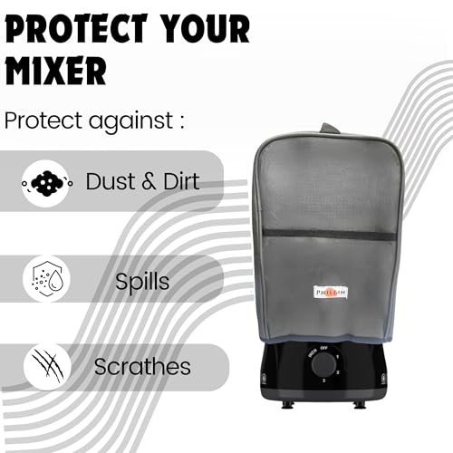 Image of Mixer Cover - Waterproof, Dust-Proof, Washable Kitchen Appliance Dust Cover with Front Storage Pocket (Grey)