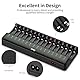BONAI AA AAA Akku Ladegerät 16 Slot Universal LED Batterieladegerät Intelligentes Akkuladegerät Smart Battery Charger für AA/AAA NI-MH NI-CD Wiederaufladbar Batterien, Schwarz