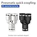 1/10/20 PCS PY Y-shaped tee Plastic Connector Air Tube Connector for Industrial Use Fast Acting Hose Joint Pneumatic Fittings(PY-12,20 PCS)