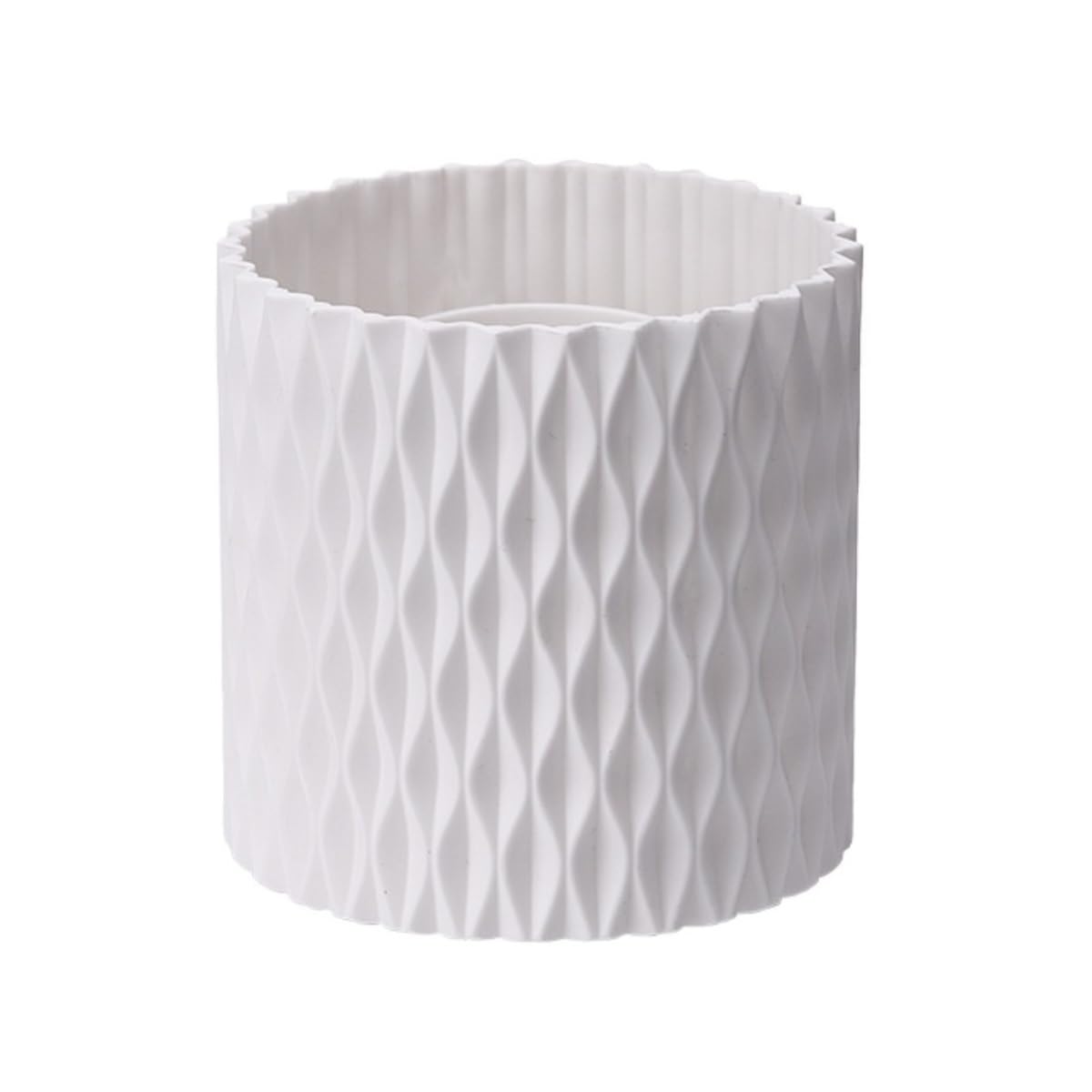 Oficina Lapicero Portalapices Portalápices Con Rotación De 360°, Suministros Escritorio, Contenedor Taza 5 Ranuras For Oficina Porta Lapices Escuela(White)
