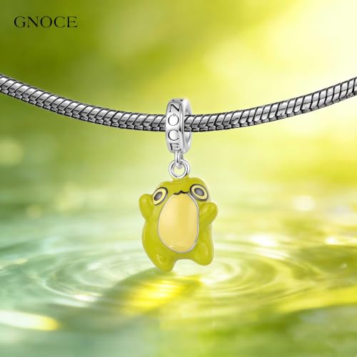 Image of GNOCE Cute Dancing Frog Charm,Abi Toads Hug Bead 925 Sterling Silver /Silver Plated Dangle Charms Fit Bracelets & Necklace, Hand-Finished Keepsake Jewelry Gift for Women Men BBF