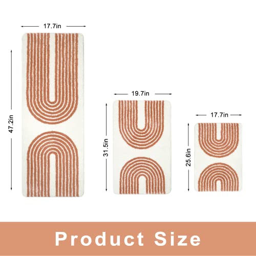 Seavish Boho Bath Mats For Bathroom Non Slip 18"X26" Pink Rainbow Bathroom Rugs Small Soft And Absorbent Bath Mats Machine Washable Shower Mat Rug Bathroom Floor Decor For Tub Shower Sink Toilet #TOP1