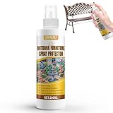 JAOJAO UV Protectant Spray for Outdoor Decor, Outdoor Furniture Spray Protector Outdoor Cushion Sun Protection Spray for Outdoor Decor, Furniture and More Prevents Fading Peeling and Cracking, 200ml