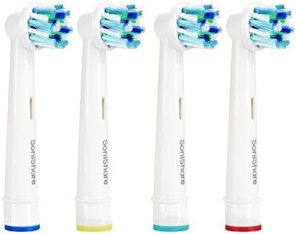 Generic New Replacement Toothbrush Heads for Oral B Cross Action, 4 Pack [4, 8, 12, 20 Packs Available]