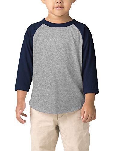 Image of Hat and Beyond Kids Raglan Jersey Child Toddler Youth Uniforms 3 /4 Sleeves T Shirts