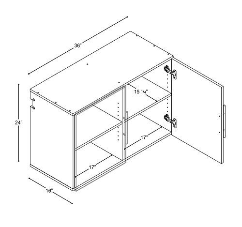 image for Prepac's HangUps Upper Storage Cabinet - Elegant and Spacious Wall Cab