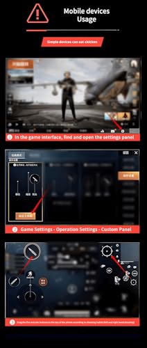Image of Cubonic DY05 PUBG Gaming Trigger, 6 Fingers Trigger with Sensitive Aim and Shoot Smartphone Joystick (Red Grey)