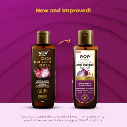 image for WOW Skin Science Onion Black Seed Hair Oil - Nourishing Treatment for 