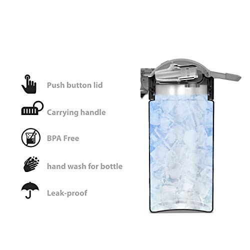 Image of Zak Designs 18 /8 Stainless Steel Kids Water Bottle with Flip-up Straw Locking Spout Cover, Durable Cup for Sports or Travel (15.5oz, Paw Patrol Skye),PWPT-S732
