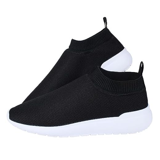 Tênis Meia de Academia Feminino para Caminhada Confortavel Preto (37)