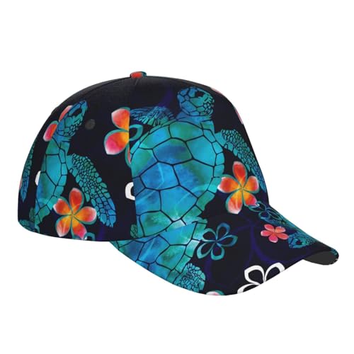 Gorra ajustable unisex con diseño de tortuga marina miniatura 3