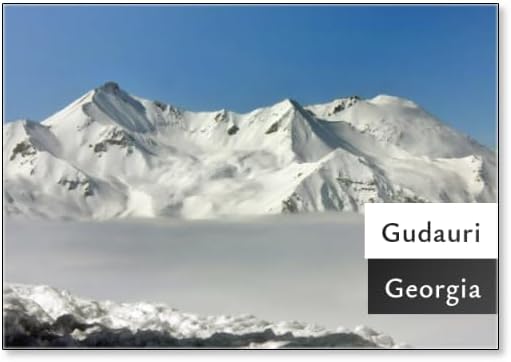 Ski Resort and Gudauri in Georgia, Fridge Magnet