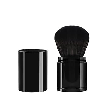 Single Small Makeup Brush Retractable and portable Loose Powder Brush Pink Black Soft Fiber Hair Blush Brush Beauty Tool black
