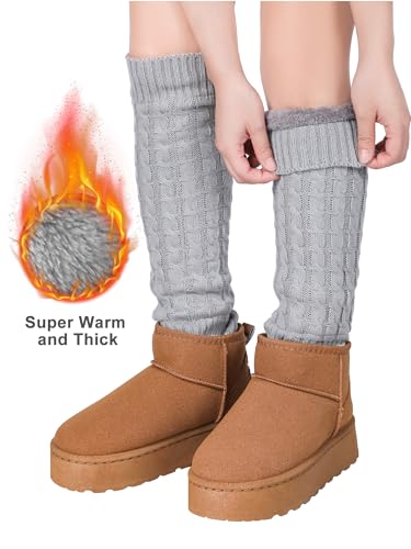 Shihanee WRD1368 2 Pairs Winter Fleece Lined Leg Warmers thumb #3