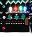 Tipsy Elves Kids Light-Up Rudolph Christmas Cardigan - Funny Ugly Christmas Sweater for Children with Ultra Bright LED's - Black Fair Isle Rudolph Light Up Cardigan Sweater Size - X-Large