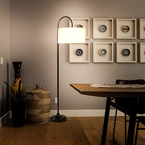 Brightech Nora Bright Arc Tall Lamp, Contemporary Led Floor Lamp, Standing Lamp For Living Rooms & Offices, Mid-Century Modern Standing Lamp With Heavy Base For Bedroom - Black #TOP4