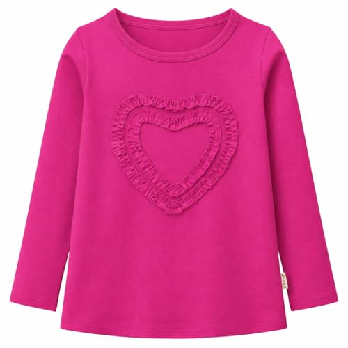 Image of Girls' Heart-Shaped Long Sleeve T-Shirt