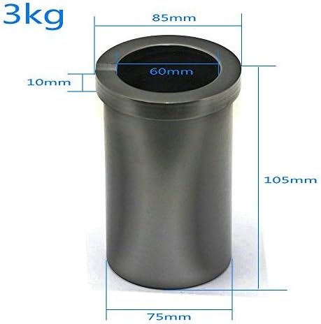 1 / 2 / 3 / 4KG Graphite Crucible Metal Melting Gold Silver Scrap Casting Mould (3KG)