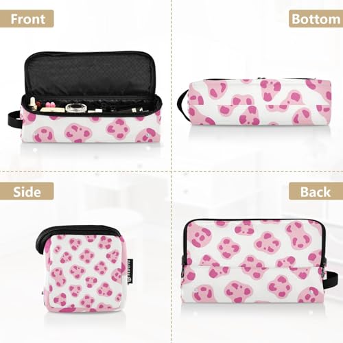 Bolsa de viaje para herramientas de cabello con tapete resistente al calor grande para planchas, rizadores y más diseño leopardo y rosa miniatura 5