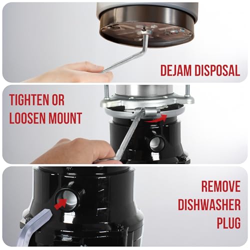 Mr. Scrappy Universal Garbage Disposal Unjamming Wrench Tool, Hex Wrench for Garbage Disposal Repair and Installation