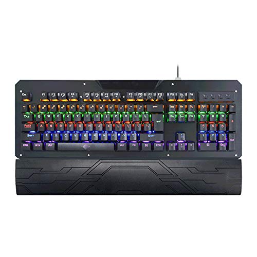 Clavier de jeu mécanique avec structure amovible 104 touches et boutons multimédias USB