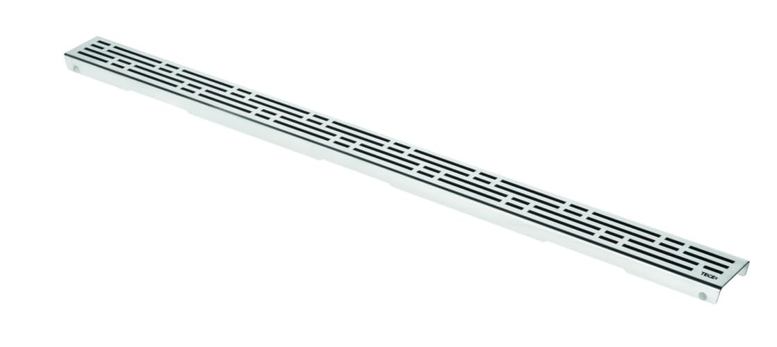 TECE drainline "basic" Abdeckung für Duschablauf (Edelstahl poliert, Länge 70 cm, modernes Muster) 600710