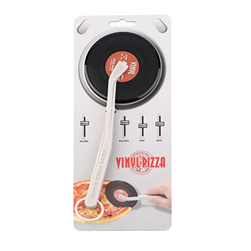 Cortador de pizza JullyCAnnice Profissional Top Spin Fresh Slice Record Player Pizza Cutter Vinyl Re