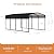 Evedy 12 x 20 ft Carport Galvanized Steel Roof,Heavy Duty Carport Updated Frame Structure Galvanized Steel Roof and Enhanced Base,Multi-Use Shelter, Sturdy Metal Carport for Cars, Boats,and Tractors