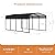 UBGO 12 x 20 ft Carport Galvanized Steel Roof,Heavy Duty Carport Updated Frame Structure Galvanized Steel Roof and Enhanced Base,Multi-Use Shelter, Sturdy Metal Carport for Cars, Boats,and Tractors
