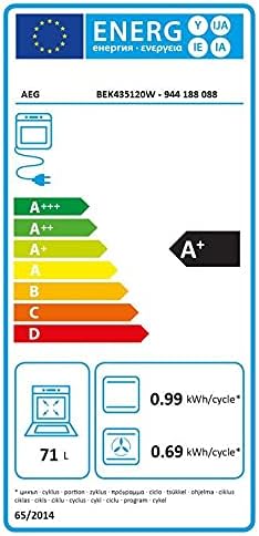 AEG BEK435120W - Horno (Medio, Horno eléctrico, 71 L, 3000 W, 71 L, 3000 W)  : 309.14: Amazon.es: Grandes electrodomésticos