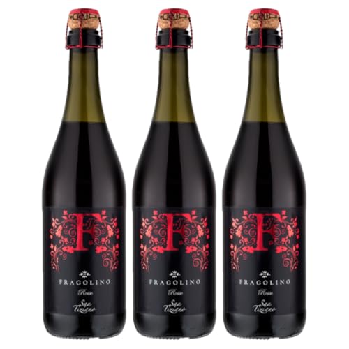 Tombacco - Fragolino Rosso San Tiziano Tombacco Schaumwein Italien rot lieblich inkl. FeinWert E-Book (3 x 0 75l)