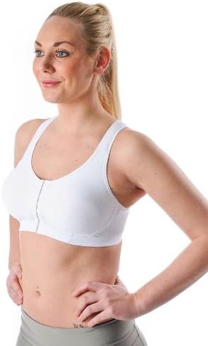Pure Lime Double Support Front Closure Sports Bra Style 0092 - White - 32E