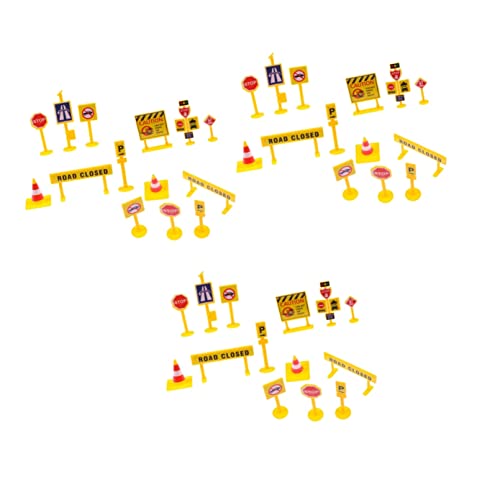 ifundom 3 Conjuntos De Decoração De Tema Banquete Cones De Bolo Amarelo Tráfego Bebê Criativo Engraç