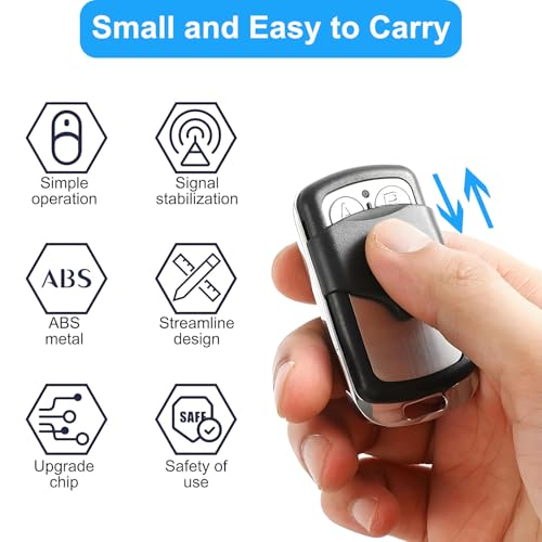 Fernbedienung Garagentor, 2 Stück 433 MHz Universal Fernbedienung Klonen, Fernbedienung für Garagentor kompatibel mit Marantec, für Schalter Licht, Garagentor, Autos,Rollladenschalter