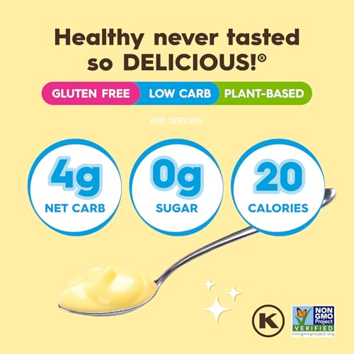 Image of Simply Delish Instant Delicious Lemon 6 Pack Pudding Mix - Delicious Guilt Free Desserts - All Natural, Sugar Free, Non GMO, Gluten Free, Fat Free, & Vegan