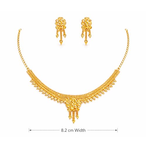 Image of Pink Planet Traditional Gold Plated Earrings for Women Girls | Waterproof Anti Tarnish Stylish Lightweight Jewellery | Elegant Accessories for Party Office Wedding Gifting | 1 Yr Plating Warranty