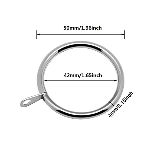 Anillos de cortina de metal de 42 mm para salones con postes grandes 3