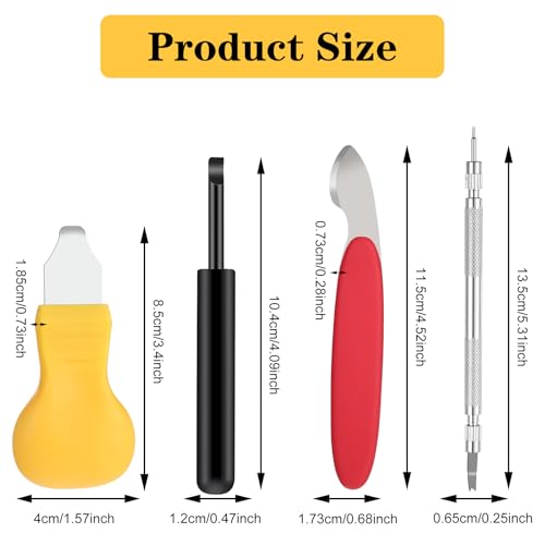 oruola 4pcs Watch Case Opener,Watch Back Remover Tool,Watch Kit Tools Include Watch Battery Replacement Tool Kit,Spring Bar Tool,Watch Band Tool for Watch Repair Band Adjustment Replacement Sizing
