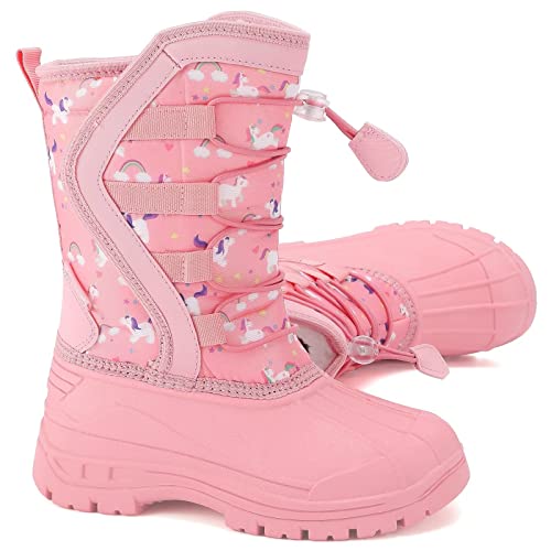 CIOR Kids Snow Boots for Boys Girls Toddler Winter Outdoor Boots Waterproof with Fur Lined(Toddler/Little Kids/Big Kid)2